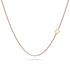 Bold Alphabet Letter Initial Charm Necklace in Rose Gold Tone